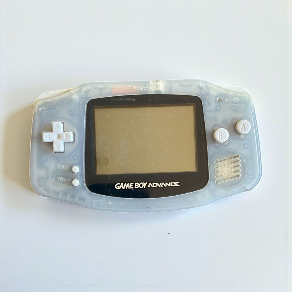 Nintendo Game Boy Advance Console System Clear Glacier 6 Games as is for parts - Picture 2 of 4